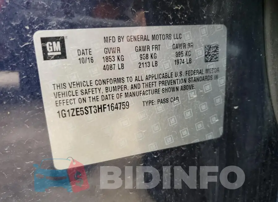 1G1ZE5ST3HF164759 Photo# 12