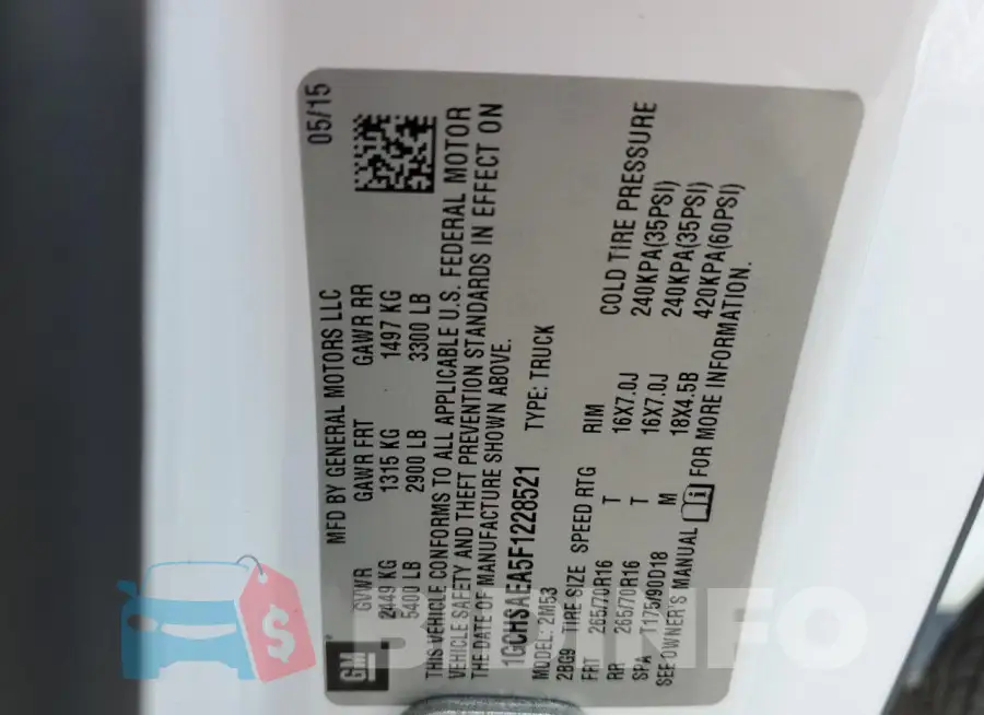 1GCHSAEA5F1228521 Photo# 12