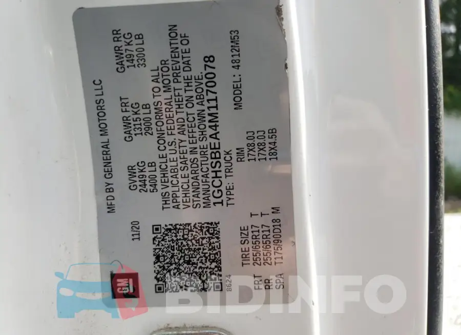 1GCHSBEA4M1170078 Photo# 12