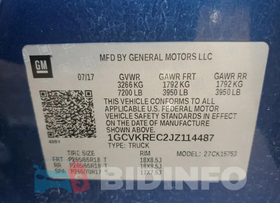 1GCVKREC2JZ114487 Photo# 12