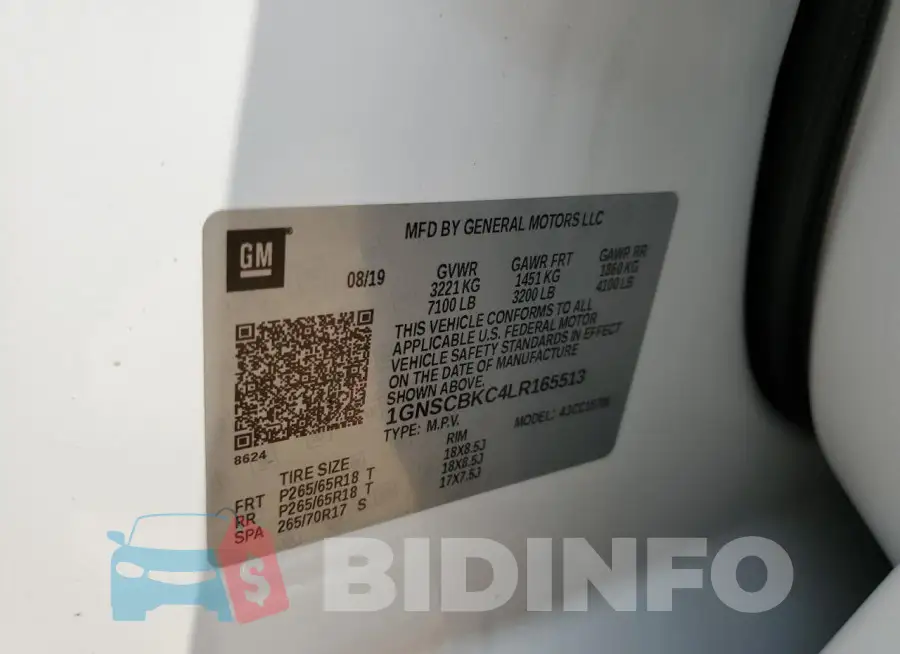 1GNSCBKC4LR165513 Photo# 13