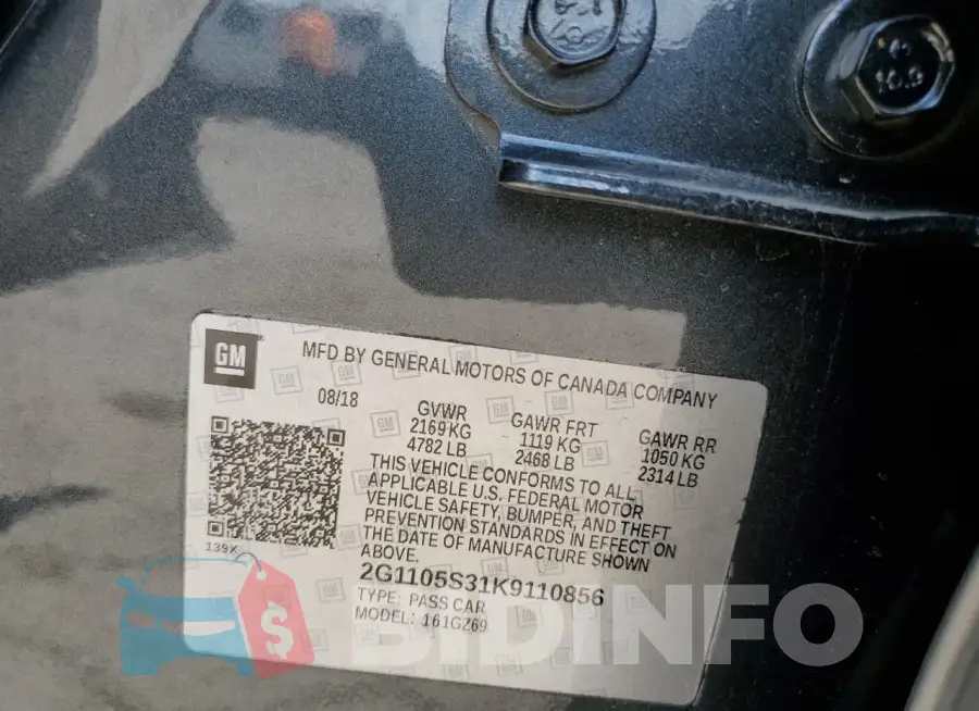 2G1105S31K9110856 Photo# 13