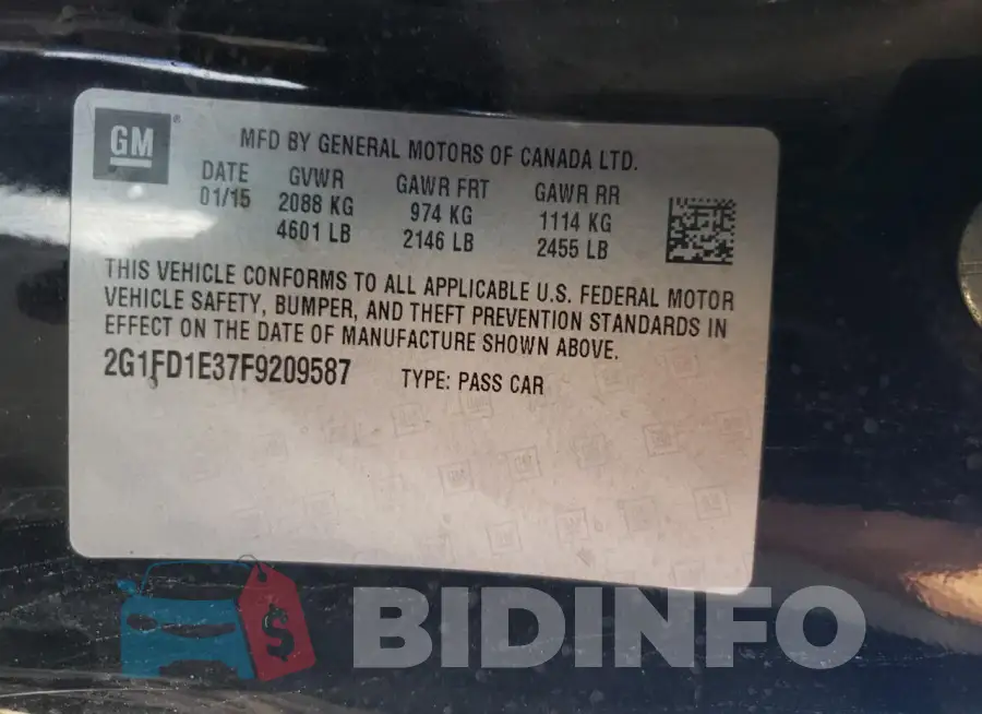 2G1FD1E37F9209587 Photo# 13