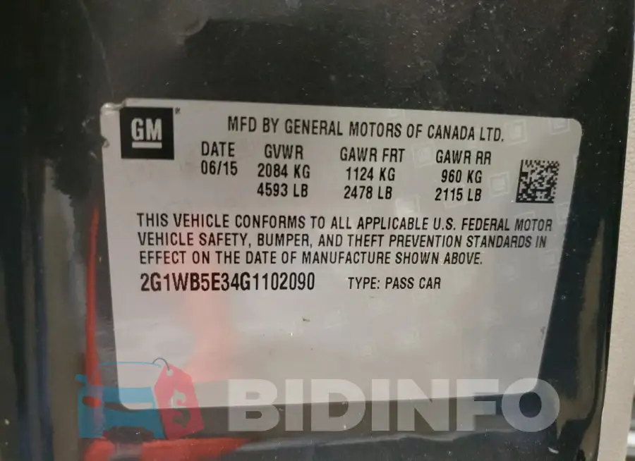 2G1WB5E34G1102090 Photo# 12