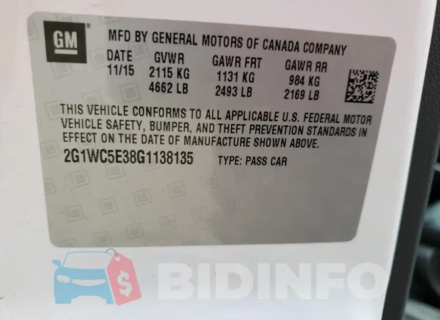 2G1WC5E38G1138135 Photo# 12