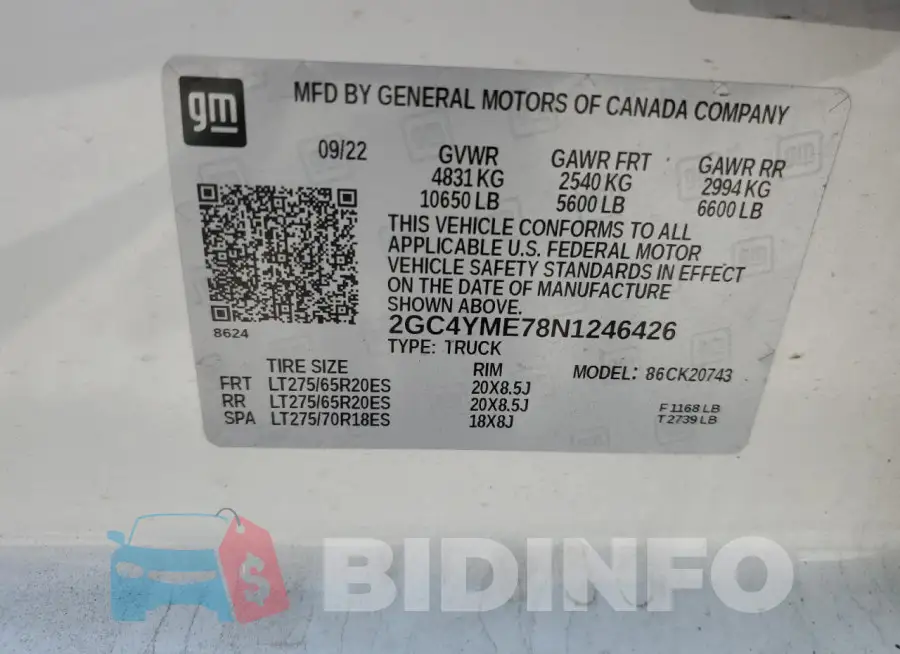 2GC4YME78N1246426 Photo# 12