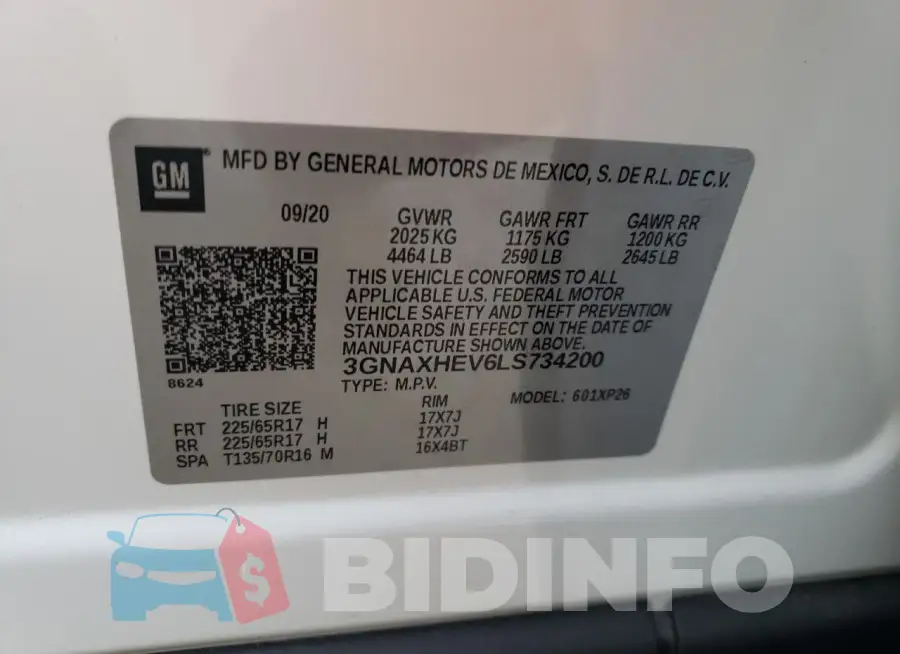 3GNAXHEV6LS734200 Photo# 12