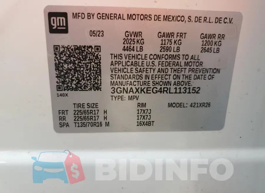 3GNAXKEG4RL113152 Photo# 13