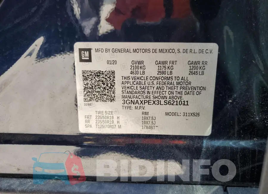 3GNAXPEX3LS621011 Photo# 13