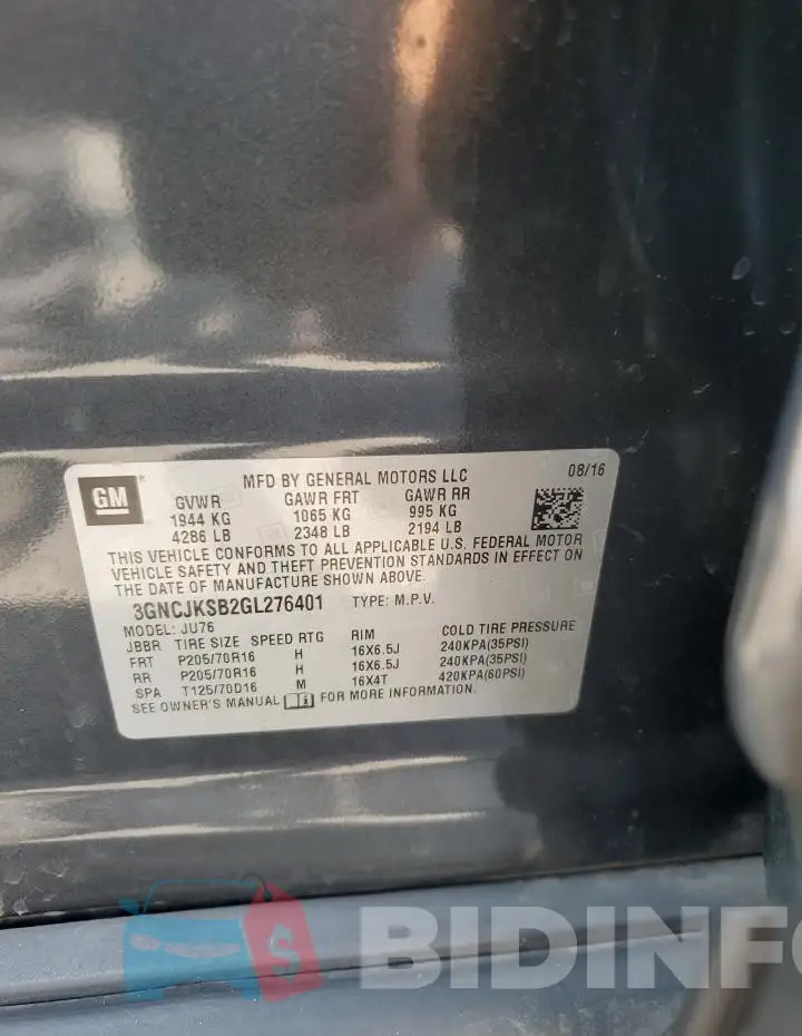 3GNCJKSB2GL276401 Photo# 12