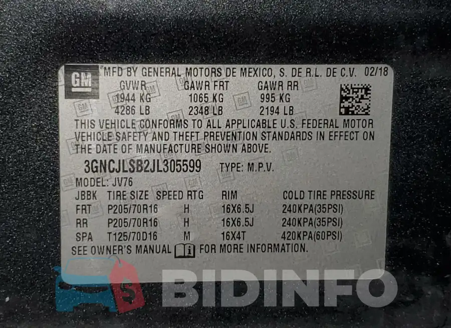 3GNCJLSB2JL305599 Photo# 13