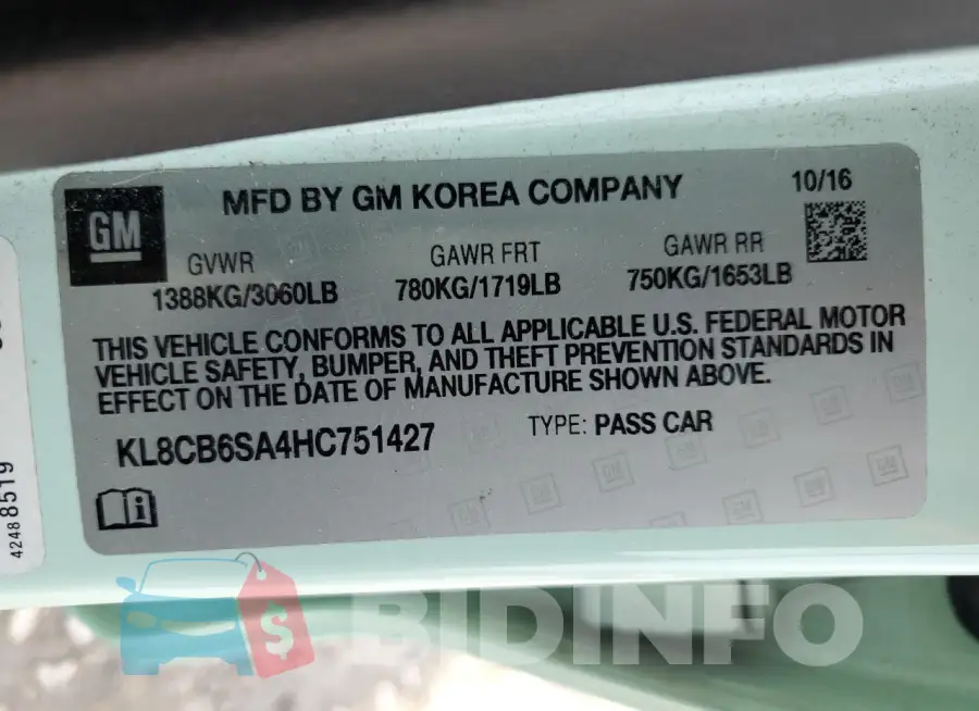 KL8CB6SA4HC751427 Photo# 12