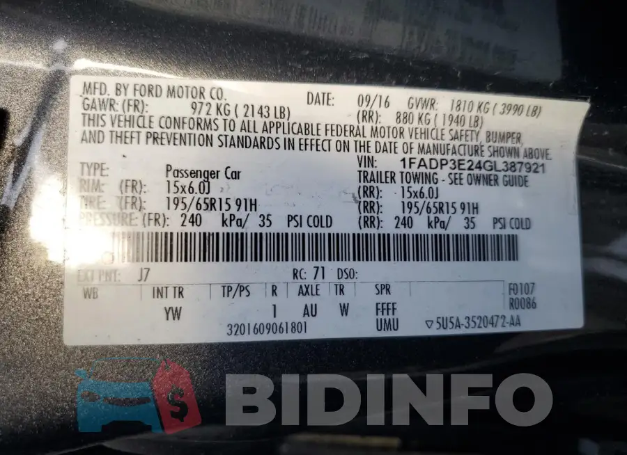 1FADP3E24GL387921 Photo# 12