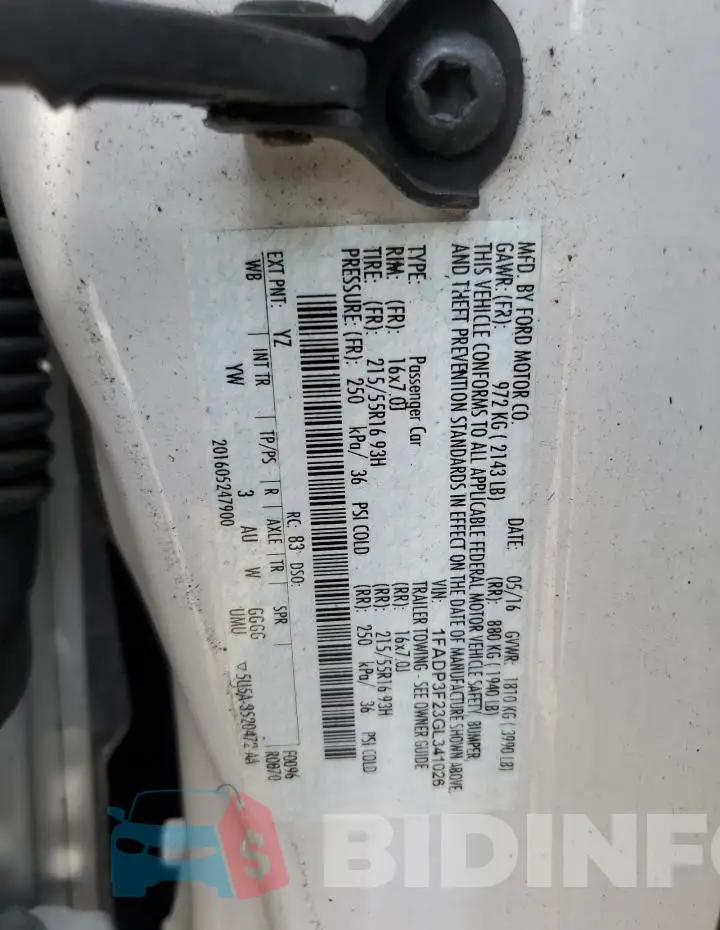 1FADP3F23GL341026 Photo# 12