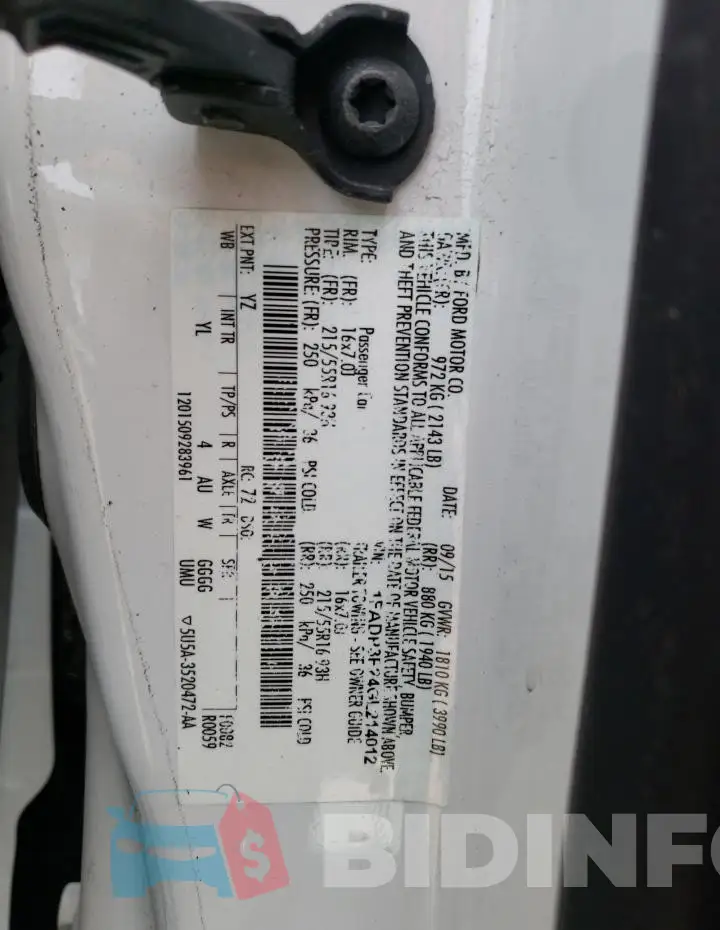 1FADP3F24GL214012 Photo# 12