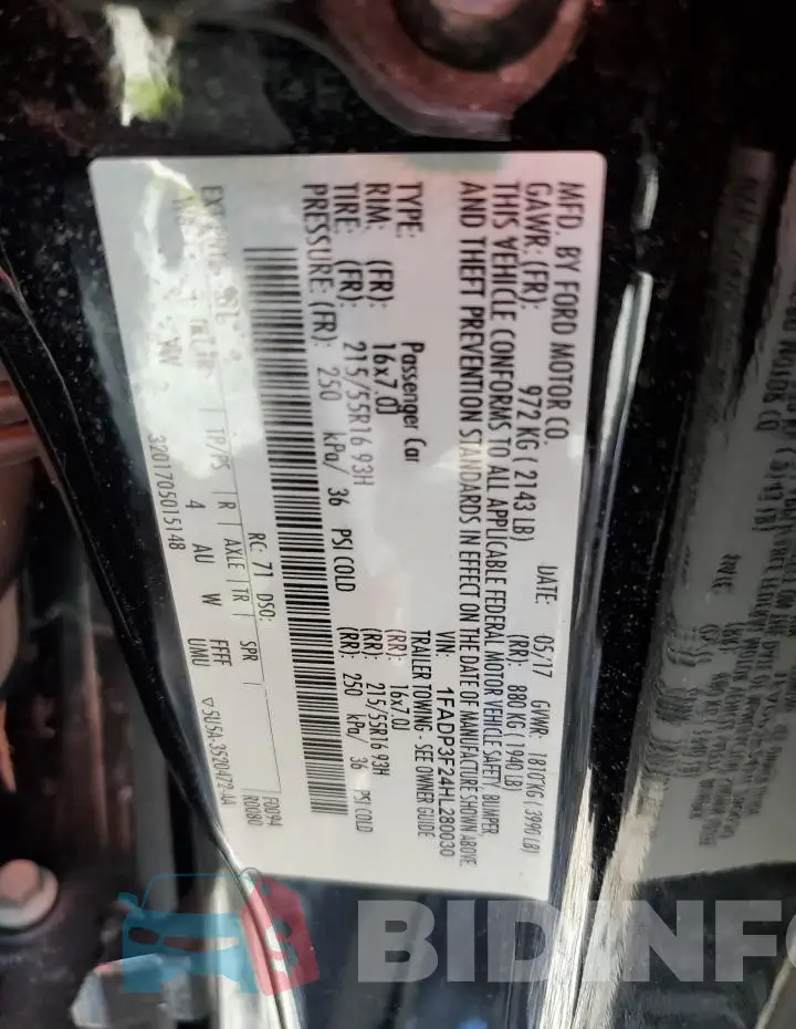 1FADP3F24HL280030 Photo# 13