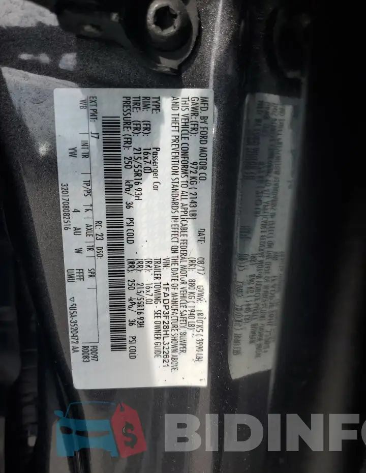 1FADP3F28HL322621 Photo# 12