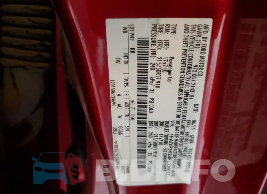 1FADP3K24FL336017 Photo# 12