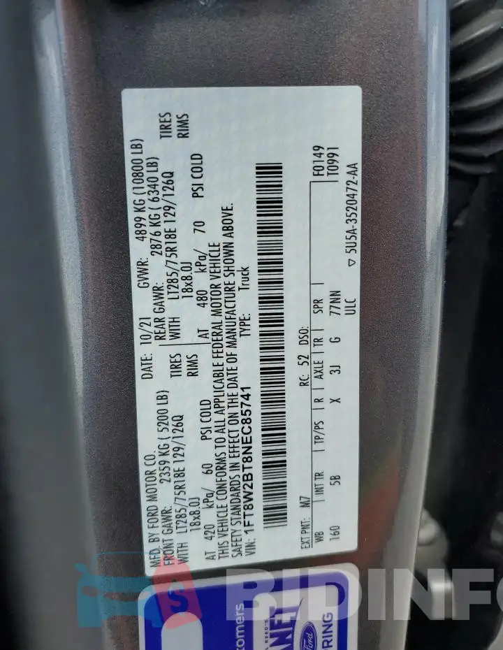 1FT8W2BT8NEC85741 Photo# 12
