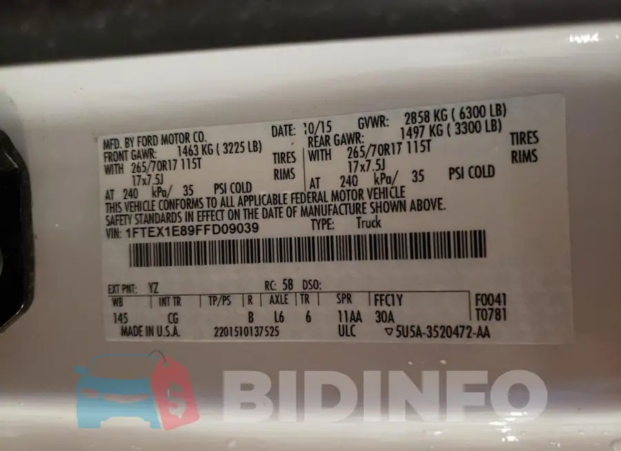 1FTEX1E89FFD09039 Photo# 12