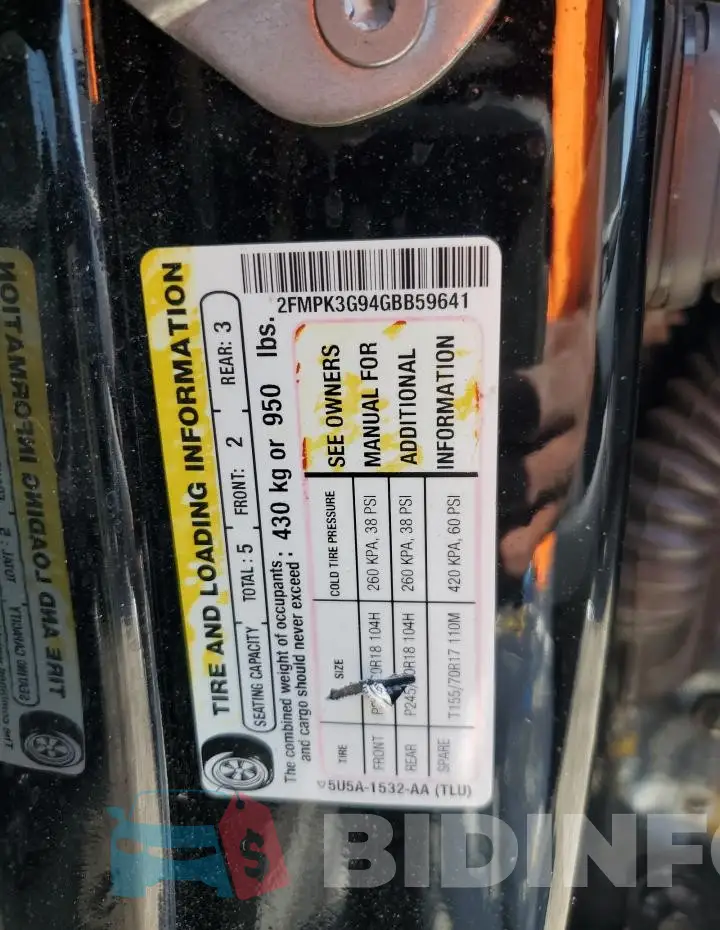 2FMPK3G94GBB59641 Photo# 13
