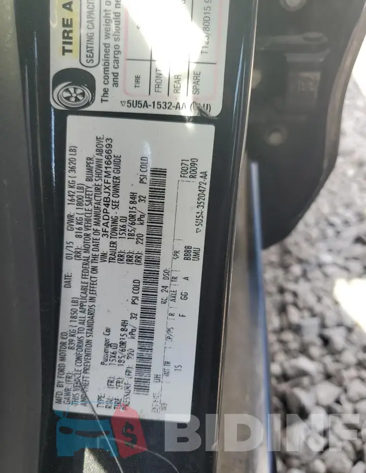 3FADP4BJXFM166693 Photo# 12