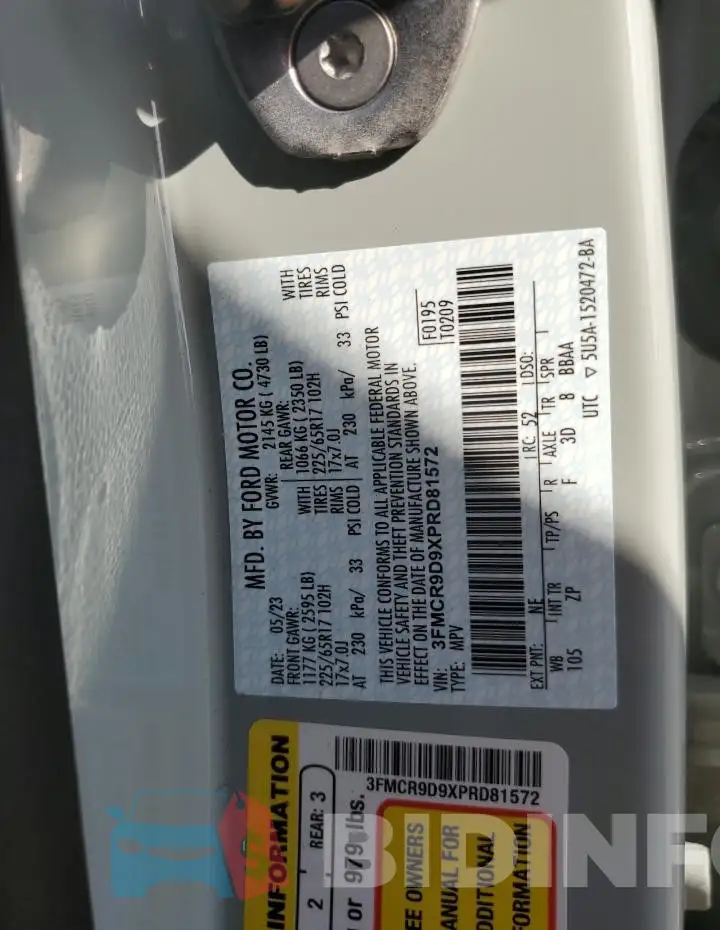 3FMCR9D9XPRD81572 Photo# 13