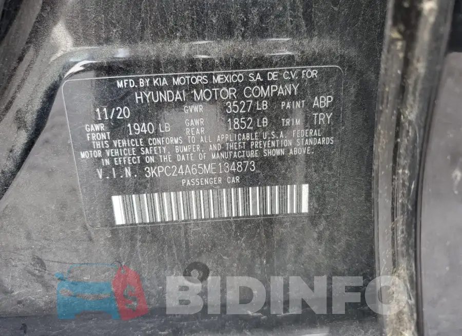 3KPC24A65ME134873 Photo# 12