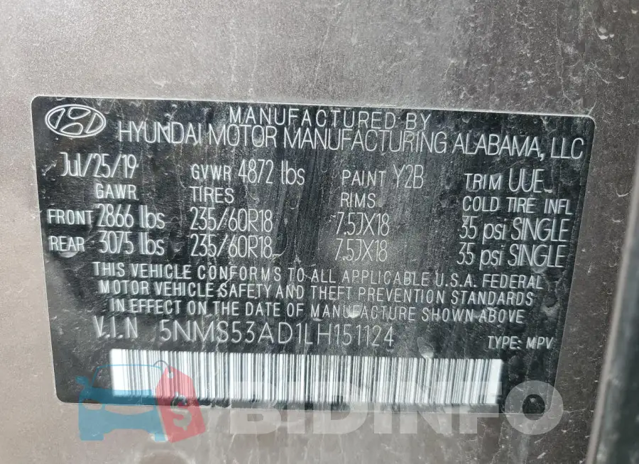 5NMS53AD1LH151124 Photo# 13