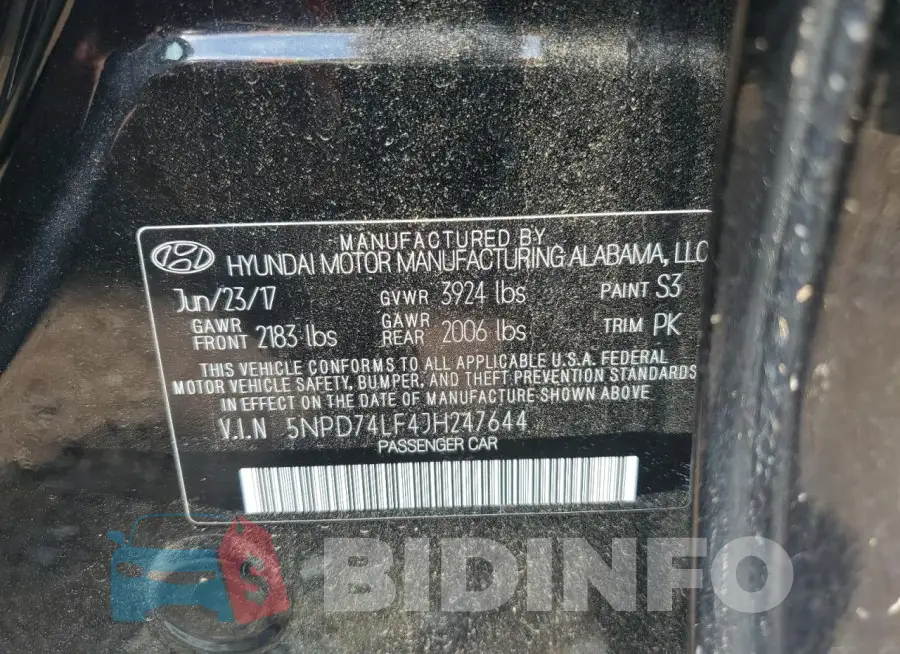 5NPD74LF4JH247644 Photo# 12