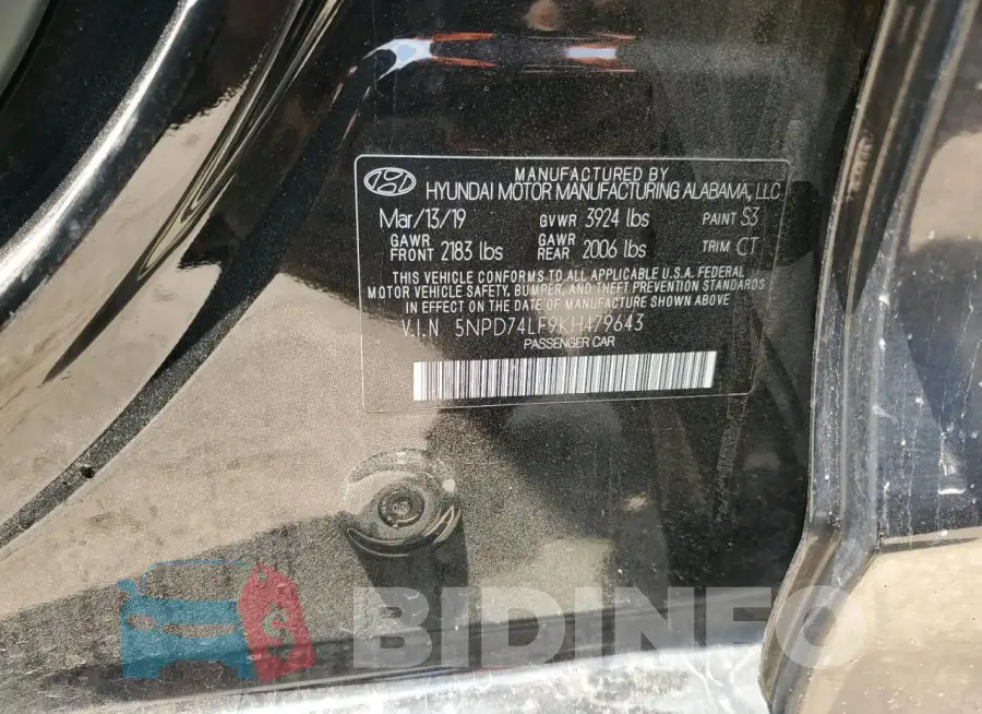 5NPD74LF9KH479643 Photo# 12
