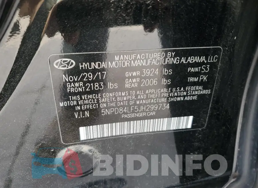 5NPD84LF5JH299734 Photo# 13