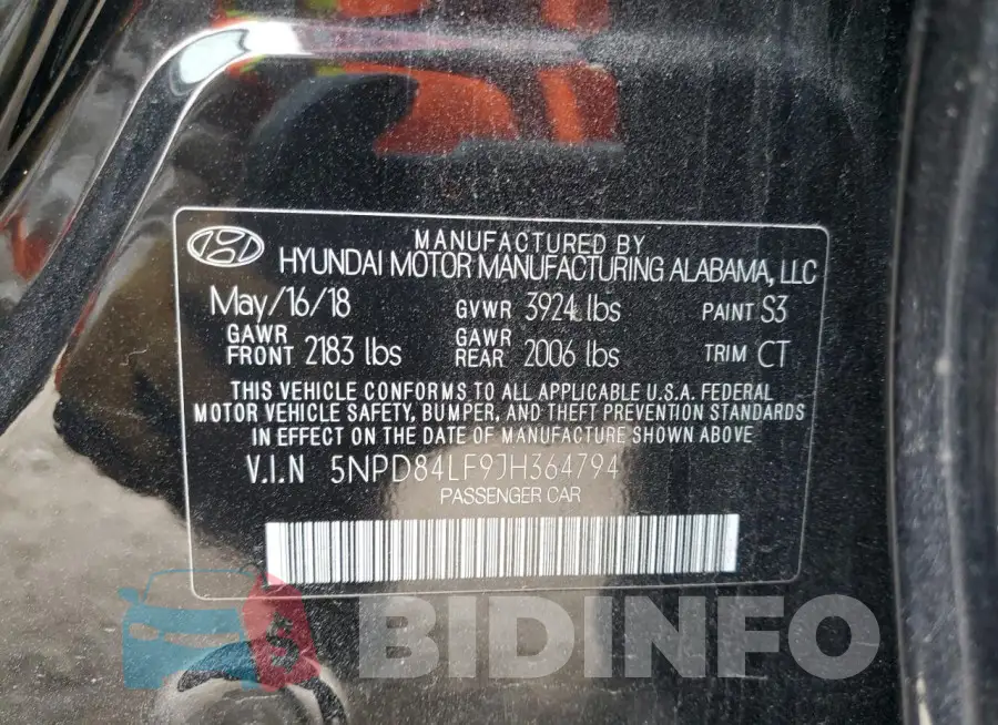 5NPD84LF9JH364794 Photo# 12
