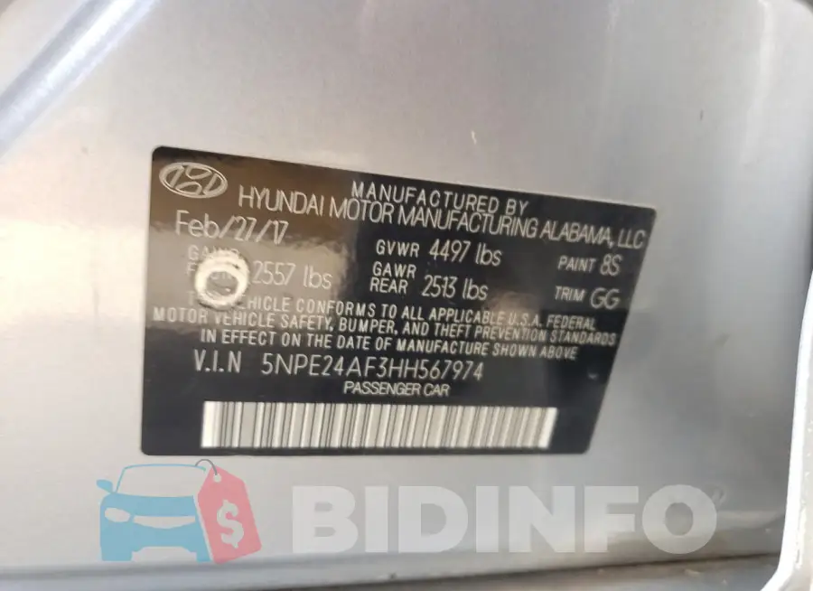 5NPE24AF3HH567974 Photo# 12