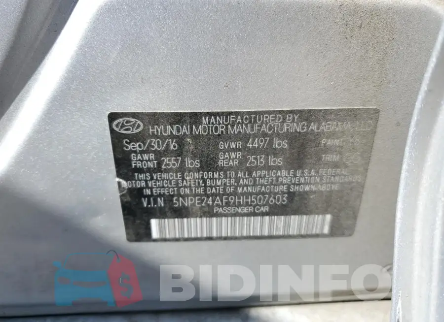 5NPE24AF9HH507603 Photo# 13