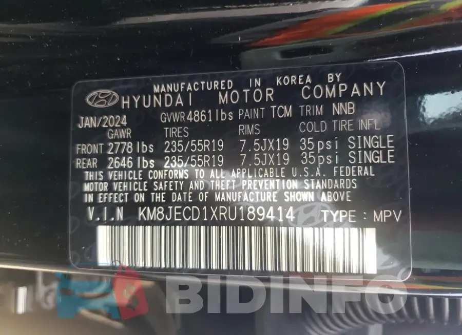 KM8JECD1XRU189414 Photo# 13