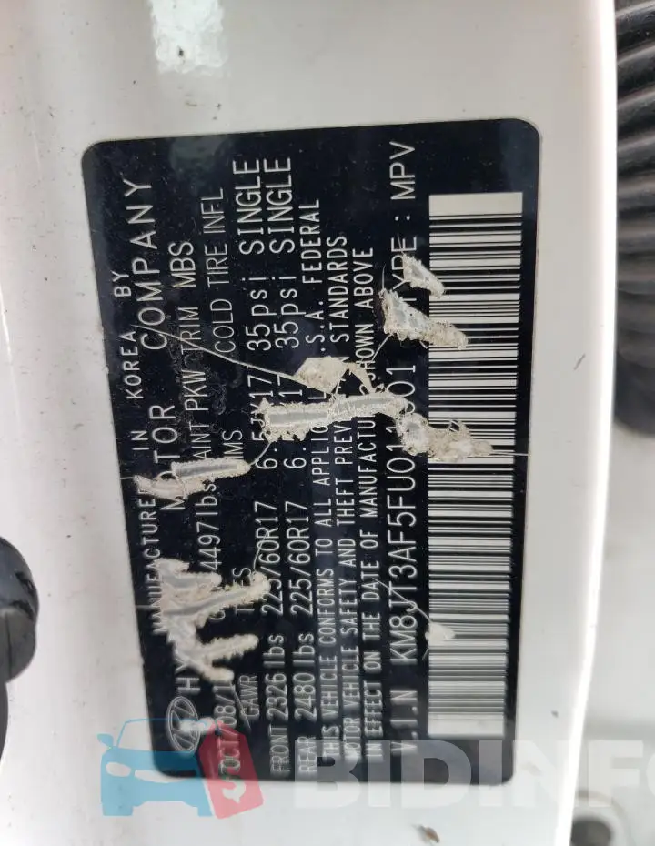 KM8JT3AF5FU011301 Photo# 13