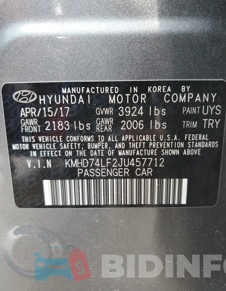 KMHD74LF2JU457712 Photo# 12