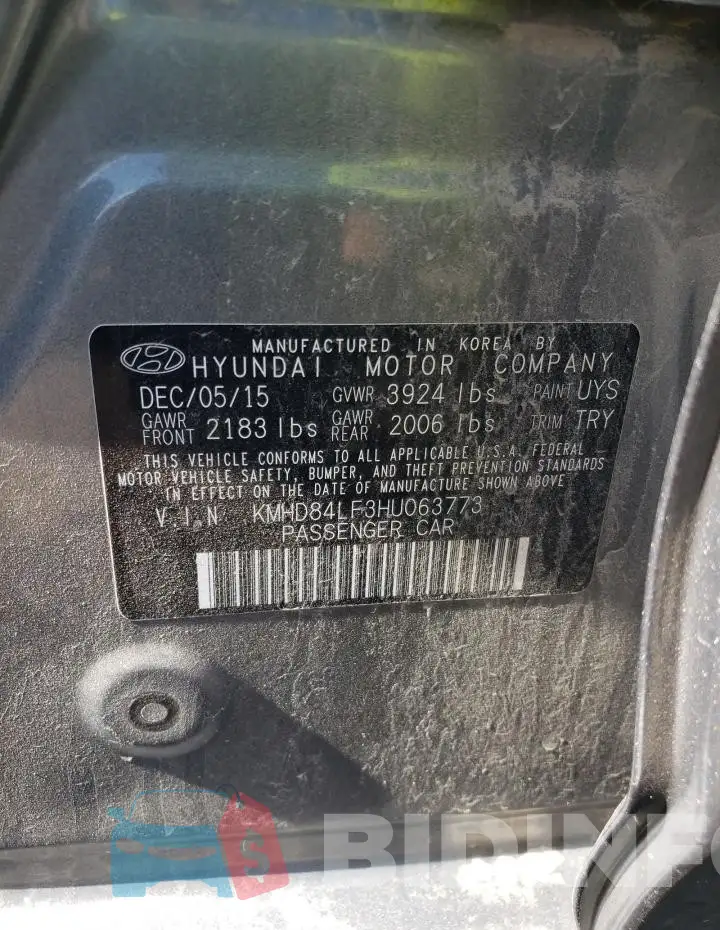 KMHD84LF3HU063773 Photo# 13