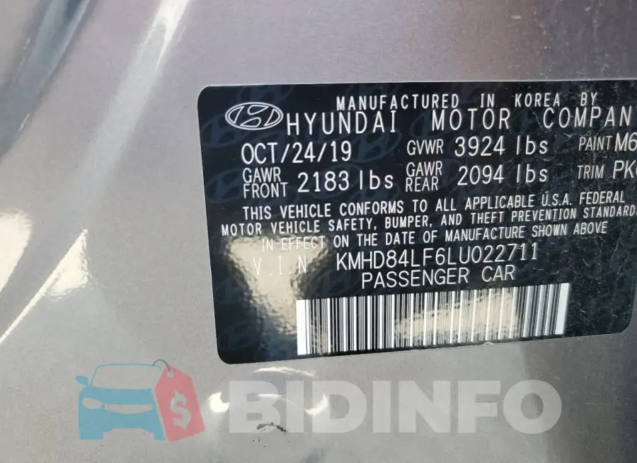 KMHD84LF6LU022711 Photo# 13