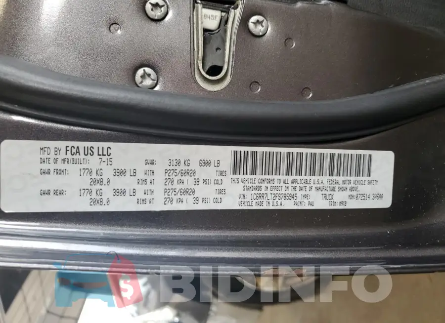 1C6RR7LT2FS785945 Photo# 12