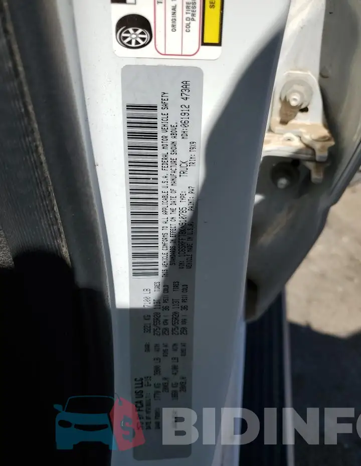 1C6SRFFT8KN910785 Photo# 12