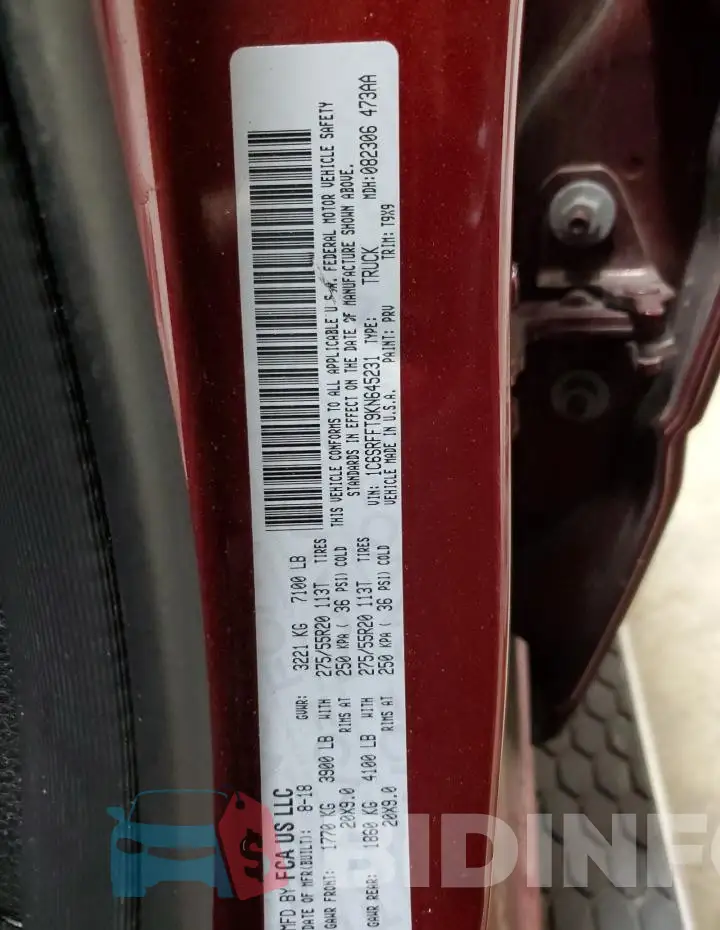 1C6SRFFT9KN645231 Photo# 12