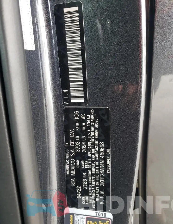 3KPF24AD4NE480698 Photo# 13