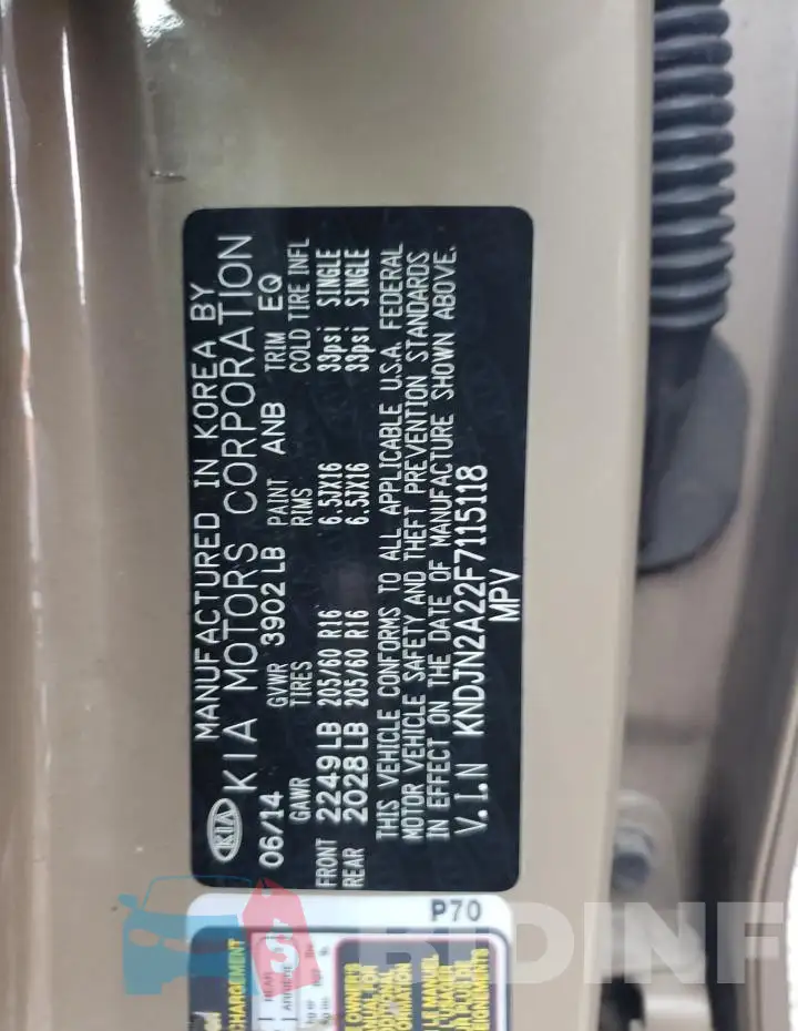 KNDJN2A22F7115118 Photo# 13
