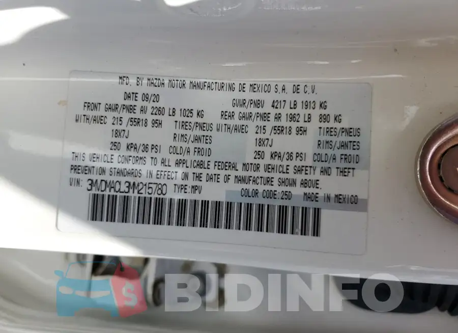 3MVDMACL3MM215780 Photo# 14