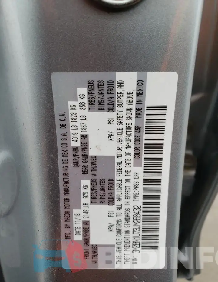 3MZBN1U73JM268432 Photo# 13