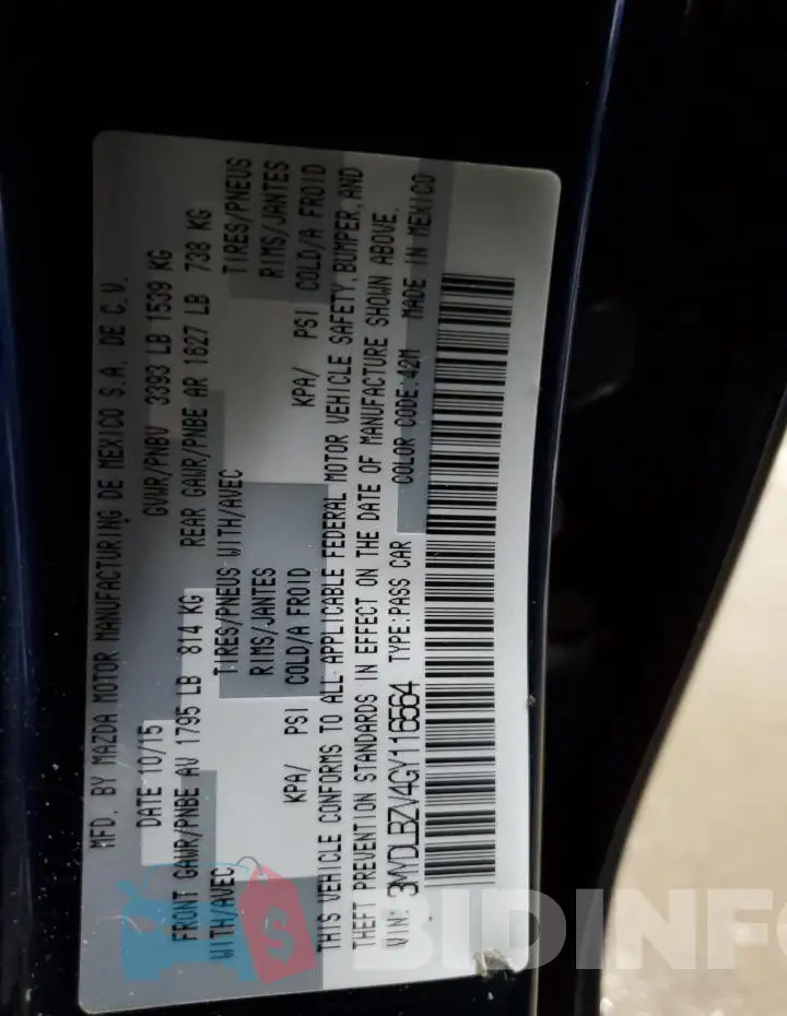 3MYDLBZV4GY116564 Photo# 12