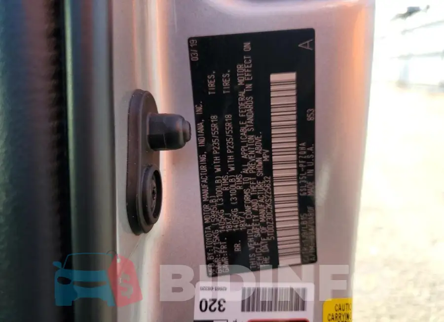 5TDDZ3DC2KS225632 Photo# 14