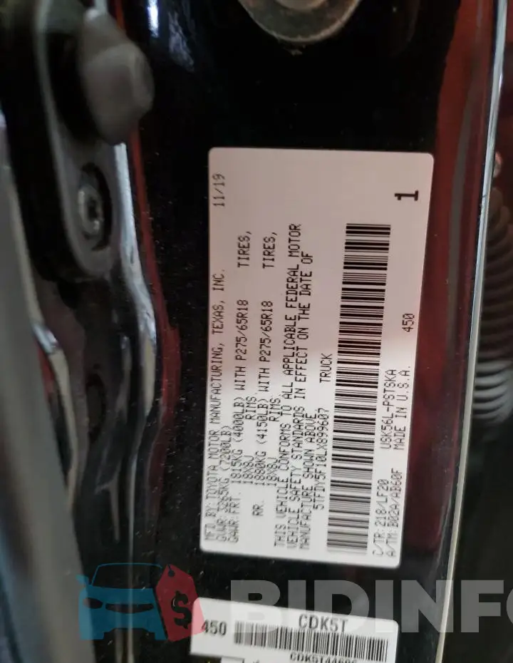 5TFDY5F10LX899607 Photo# 12